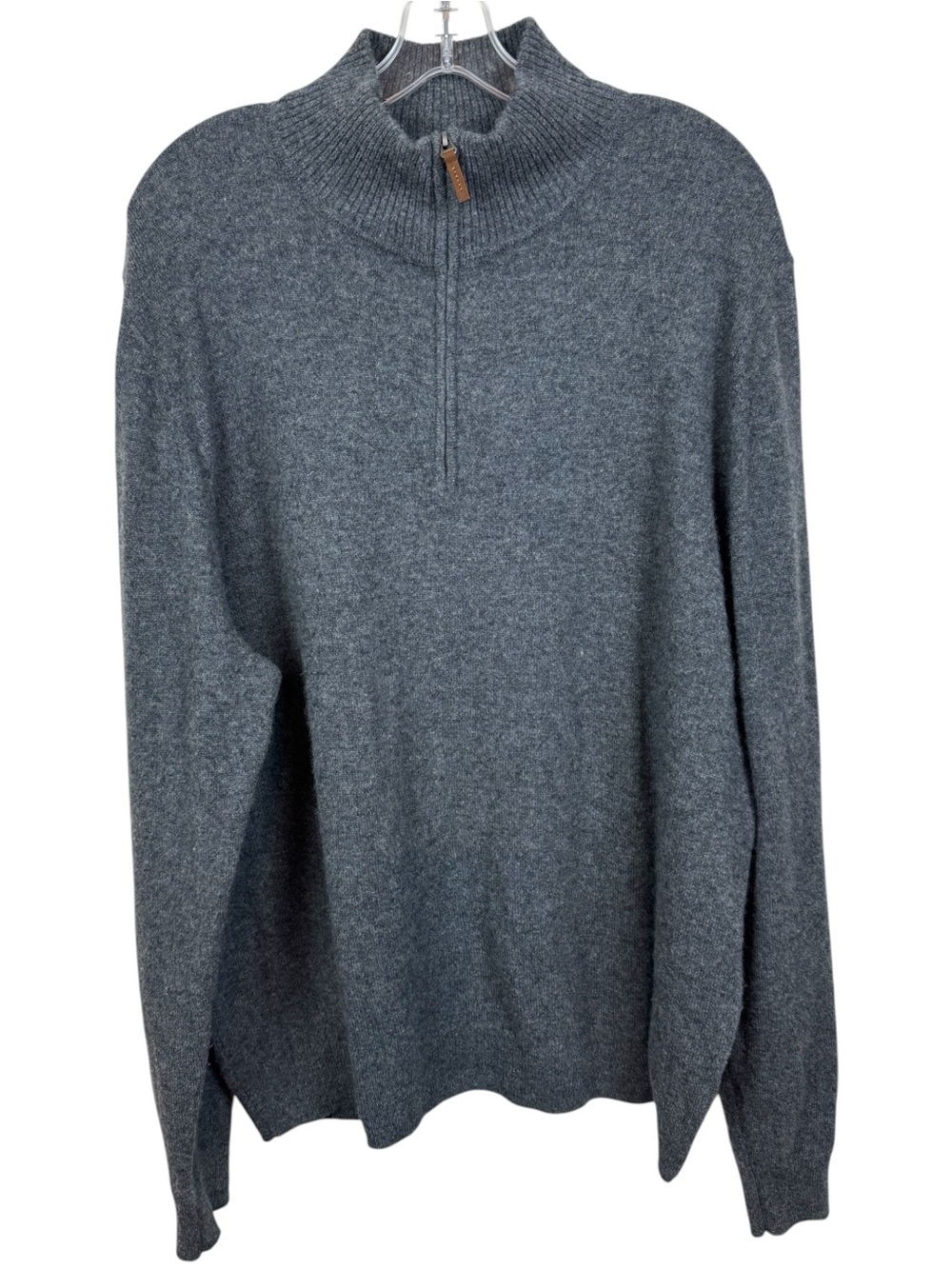 Nordstrom cashmere mens qtr zip pullover grey 2XL